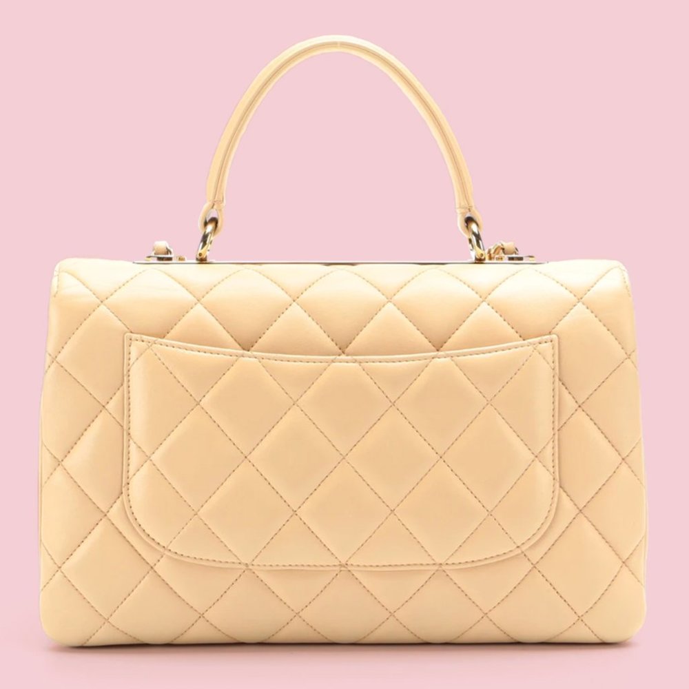 Chanel Lambskin Beige Medium Trendy CC Top Handle Bag - Picture 3 of 13